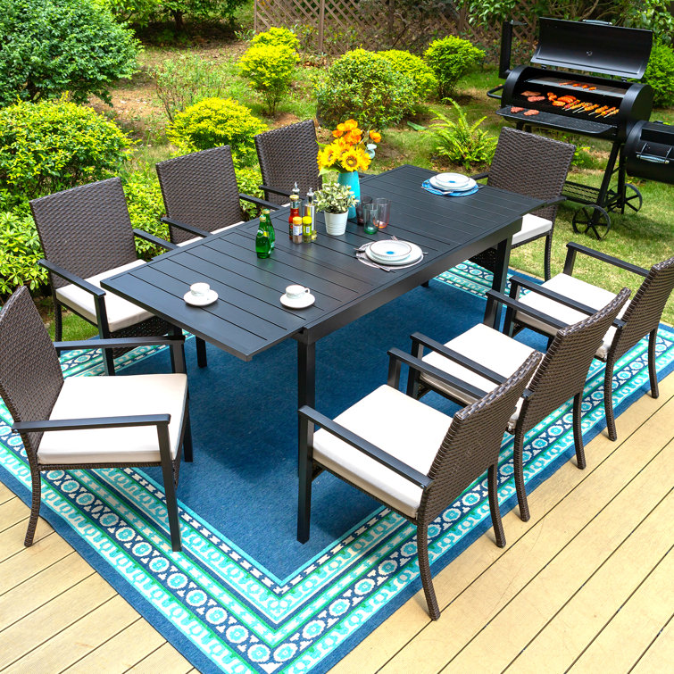 8 person garden discount table and chairs